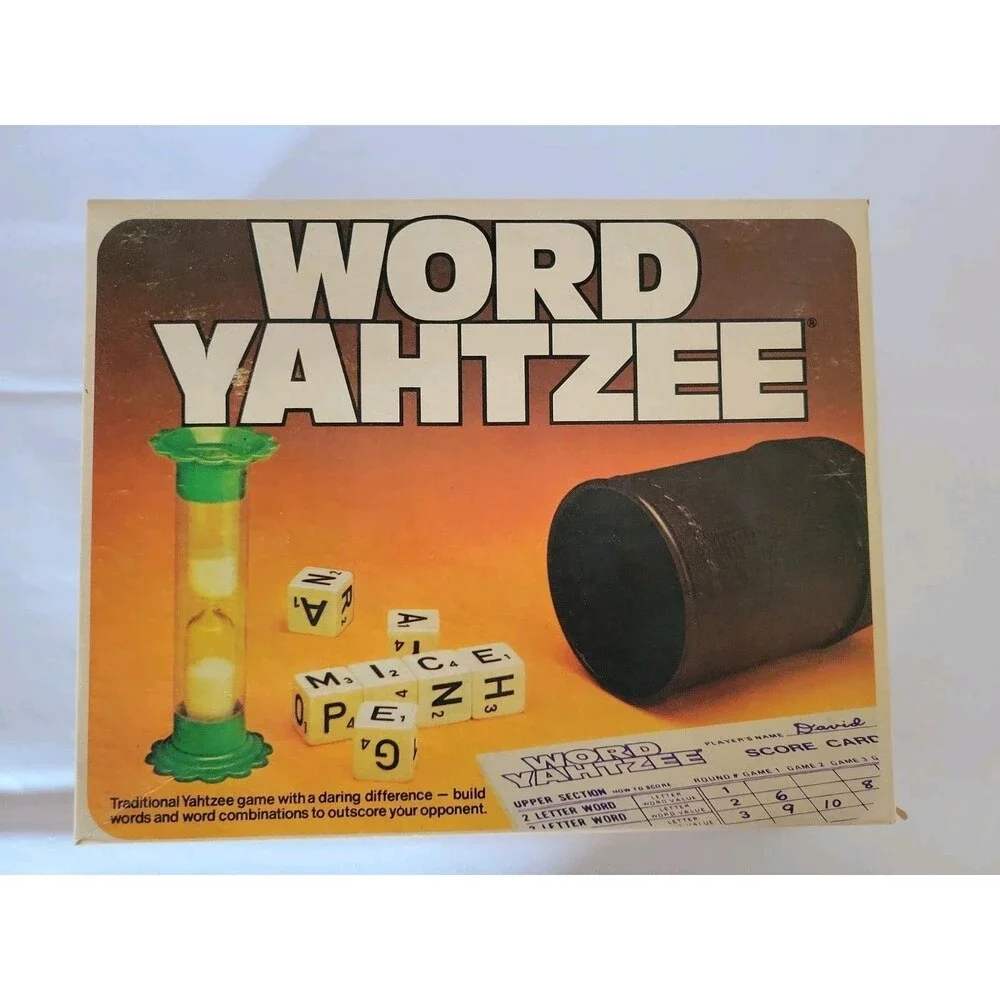 Word Yahtzee Milton Bradley E. S. Lowe Complete Partial Scorepad 1978